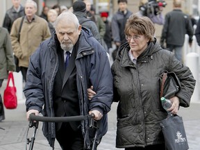 Dr. Aubrey Levin and his wife Erica leave Calgary Courts Centre in downtown Calgary on Thursday, October 11, 2012. Levin, a psychiatrist, is accused of sexually abusing 10 male patients between 1999 and 2010.  (LYLE ASPINALL/QMI AGENCY)