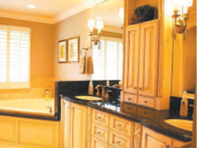 It’s always a good idea to have lots of cabinets and drawers in a master bathroom.