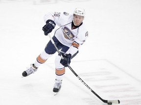 Oklahoma City Barons defenceman Martin Marincin, shown during Sturday's 5-3 loss to the Lake Erie Monsters,  is leading the American Hockey League in plus-minus.
Steven Christy/OKC Barons