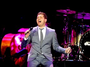 Michael Buble performing in concert at the Ahoy stadium, Rotterdam, the Netherlands on April 26, 2012. (WENN.COM)