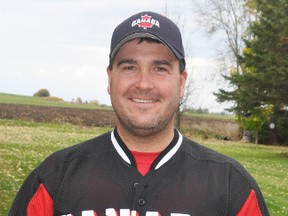 Don Scott of Stratford is with Team Canada at the 2013 ISF Men’s World softball Championships in New Zealand.