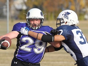 Matt Bryant (left) and the Vincent Massey Vikings will have to open the playoffs in Winnipeg, at their opponent’s home field, even though they had a better record.