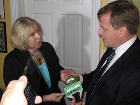 Liberal London North Centre MPP Deb Matthews with Conservative Elgin-Middlesex-London MPP Jeff Yurek. (QMI Agency file photo)