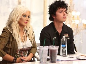 Christina Aguilera and Billie Joel Armstrong on 'The Voice'. (NBC)