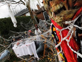 A home is decorated for Halloween Tuesday, October 30, 2012. (Darren Brown/Ottawa Sun/QMI Agency)