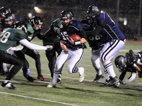 Three players from the Ross Sheppard football team -- seen here during a 2012 game at Clarke Park against Spruce Grove -- had three players try out for Team Alberta. TREVOR ROBB/QMI AGENCY