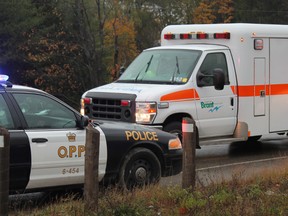 BRANT OPP AND AMBULANCE AT COLLISION SCENE