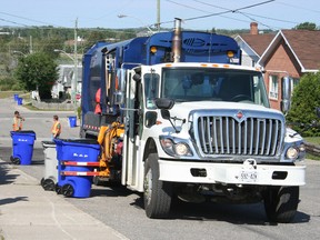 Curbside garbage and recycling collection in Timmins
