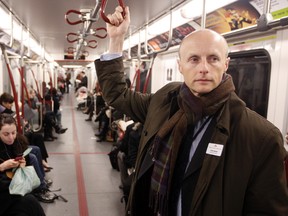 TTC CEO Andy Byford rides the subway. (DAVE ABEL/Toronto Sun files)