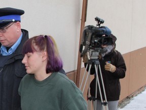 Aleisha Block appeared in court in Timmins in November 2012 to answer a charge of breaching her bail orders.