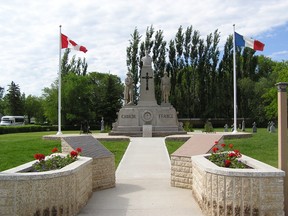 The cenotaph in St. Claude. (QMI Agency file photo)
