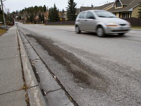 Gravel littered road, Canmore