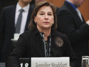 Privacy Commissioner Jennifer Stoddart prepares to testify during an Access to Information Committee at Parliament Hill in Ottawa April 26, 2012. (Andre Forget/QMI AGENCY)