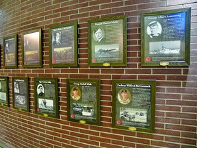 The Wall of Heroes at the community centre. Photo by Michael Di Massa/Sherwood Park News/QMI Agency