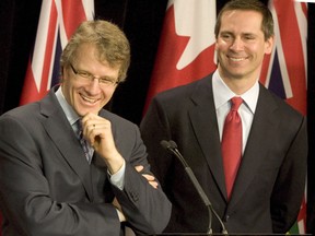 Gerard Kennedy, left, and Dalton McGuinty. (Sun files)