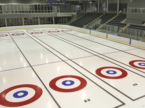 CHRISTOPHER SMITH, The Expositor

Rink 1 at the Wayne Gretzky Sports Centre is being transformed to host the Masters Grand Slam of Curling this week.