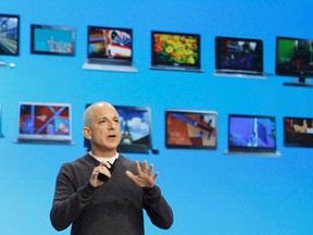 Steven Sinofsky, the president of the Windows and Windows Live Division at Microsoft, speaks at the launch event of Windows 8 operating system in New York, October 25, 2012. REUTERS/Lucas Jackson