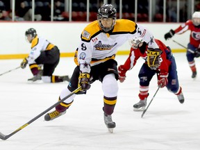 Former Timmins Majors forward Austin Boulard is settling in with his new club the Whitby Fury of the Ontario Junior 'A' Hockey League. He is pictured here playing with the Majors in November.