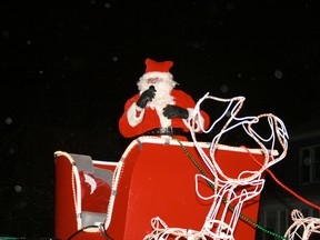St. Nick is coming to town, Saturday, Nov. 24, 2012. The Jolly Old Elf he will be riding the parade route aboard a brand new sleigh on a special float sponsored by Kenora Kinsmen for the 66th Annual Santa Claus Parade.
FILE PHOTO/Daily Miner and News
