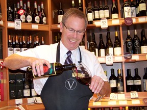 Paul Eaton, LCBO product consultant, pours a glass of Tollo Novello Rosso Terre di Chieti at the Brookdale store location. The Beaujolais Nouveau wines are some of the most eagerly awaited wines of the year.
Erika Glasberg staff photo