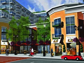 This artist's concept, part of the proposal presented to city council for the Blockhouse Square development, illustrates a street-level view of the project's proposed outdoor plaza.