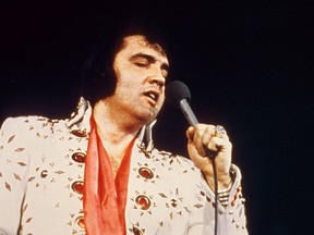 Elvis Presley pictured live in concert in the 1970's. (Supplied by WENN.COM)