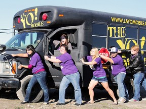 Bringing Awareness to Support and Influence Change (BASIC) is a student-led initiative at Northern College. Recently, the group helped the Yo! Mobile get back on the road. Now, the group is spearheading a movement for a second homeless shelter in Timmins. BASIC members include, from left, Natalie Lacrosse, Chayka Viselt, Rachelle Lavoie, Ashley St. Jacques, Jessica Beliveau, Chelsea Lachance, Suzan Green, Michelle Ladoucer, Don Lascelle and Michael Davik.