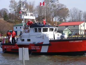 Submitted Photo

Santa arrives by tugboat for the Port Dover parade in his honour.