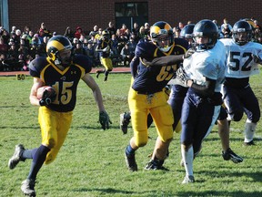 Rams running back Jamie Geisler breaks free for a long run during St. Joe's win over Parkside Thursday afternoon.