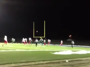 A highlight of a trick play run by the Kelvin Clippers junior varisty football team has gone viral. (YouTube)