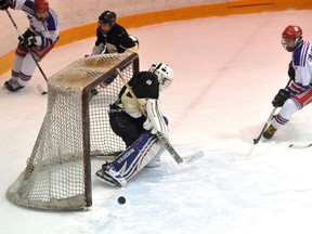 The Cochrane Rush defeated the Porcupine Gold Kings 6-1 on Friday at the Carlo Cattarello Arena to improve their league-leading record to 10-3. Alexandre Brisson recorded a hattrick for Cochrane, but it was the play of Rush goalie Kurtis David that kept the visiting club in the game to the very end.