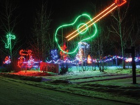 For the second year in a row, the Lane of Lights at Mossleigh’s Aspen Crossing have been set up to light up the night sky this holiday season. They were turned on Saturday night and will continue every night until New Year’s. The lights go on at 5 p.m. and are switched off nightly at 10 p.m. 
Simon Ducatel/Vulcan Advocate