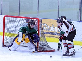 Allison Durand twisted the twine against the Sherwood Park Steele, but the local girls once again came out on the short end of a 3-2 score against their rivals. The Noyen Construction Fury took out their frustration against the Medicine Hat Hockey Hounds pounding the Sourthern Alberta squad 11-1 last Sunday. Fort Record File Photo