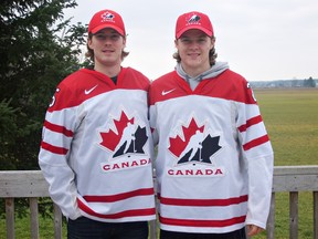 Submitted Photo

Mike Crocock (left) and Ben Dalpe played in the World Junior A Challenge.