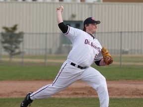 Former Fort McMurray Oil Giants pitcher Regan Gillis will be playing baseball for Thompson-Rivers University in the Canadian College Baseball Conference. Former Fort McMurray minor baseball president Paul McWilliams is leading the charge to bring a CCBC team to Keyano College in a few years. TREVOR HOWLETT/TODAY STAFF