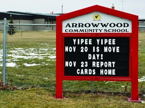 Arrowwood School students and staff were excited to be back in the school after a fire gutted the building in April. Stephen Tipper/Vulcan Advocate
