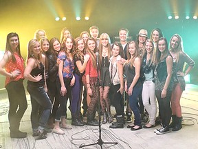 Pure Academy dancers helped out local singer Brooklyn Roebuck during a recent video shoot in Toronto. Contributed photo.