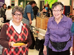 Northern Artisans like Dorothy Yorke and Daisy Vincent-Guillemette displayed their wares on Friday evening during the opening night of the 14th annual 10,000 Villages Fair Trade Market at the O'Gorman High School cafeteria. The show runs today from 9 a.m. to 4 p.m. The Market is a fine display of Northern craftsmanship devoid of the child labour that produces many of today's hot-ticket products.