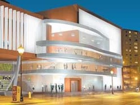 The Grand Theatre's proposal includes a combined theatre-and-orchestra vision with a 1,200-seat concert hall and a 400-seat theatre.