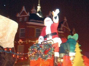 SCOTT WISHART The Beacon Herald
Thousands of spectators lined downtown streets to welcome the jolly old elf at Stratford's annual Santa's Parade of Lights Sunday night.