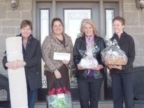 Pictured from left to right: Carol Rosner, Carla Pavlov from CR Designs, winner, Sandra Boyer and Selena Parkin from Bayberry's.