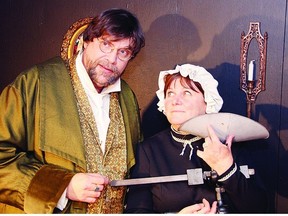 Steve Furster and Patricia Hannah-Clow in a scene from Theatre Five's A Pair of Spectacles.     Photo contributed by Sophie Pyne
