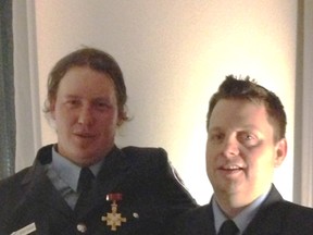 Meaford firefighters Bryan Gibbons, left, and Rob Pilon