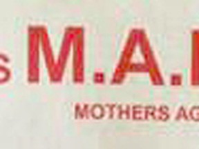 The letterhead of a flyer posted under the alias 'Mothers Against Meth (MAM) is seen. South Bruce OPP are looking for information on who posted the flyers around town, as they contained libelous accusations that could have serious personal impacts on the people named. Anyone with information is asked to call South Bruce OPP or Crimestoppers at 1-800-222-TIPS.