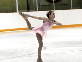 After a fourth-place finish in her interpretative event Friday, Haylee Creed of the Kenora Skating Club earned silver in spins on Saturday and gold in freeskate Sunday at Super Skate 2012.
LLOYD MACK/Daily Miner and News