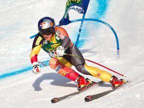 Erik Guay led Canada's alpine skiers with an 11th place finish at the Lake Louise World Cup super-G event on Sunday, Nov. 25, 2012 finishing in on minute 36.31 seconds. Justin Parsons/ Canmore Leader/ QMI Agency