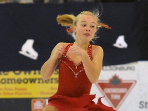 Alexandra Klunder from Paris FSC competed in the StarSkate Junior Bronze (Flight 4) event at the 2012 WOS John McKay Memorial Invitational Competition in Tillsonburg on Sunday, Nov. 26, 2012. CHRIS ABBOTT/QMI AGENCY