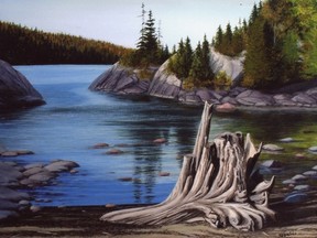 Pukaskwa Relic is one of 22 paintings Livio Ubaldi will feature at Algoma Art Society's Christmas sale at Willowgrove United Church's hall on Nov. 30 and Dec. 1.
