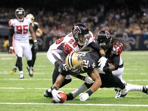 Before the Saints take on the Falcons in Atlanta tonight, the players reported that their bus was egged by airport employees on Wednesday evening. (Sean Gardner/Reuters/Files)