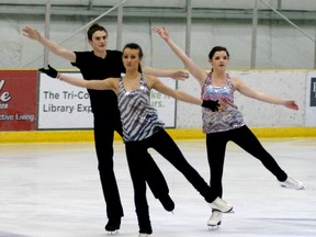 The three members of the gold medal winning team - Andrew Semecky (left), Sylkaan Bakken (centre) and Sarah Wade.